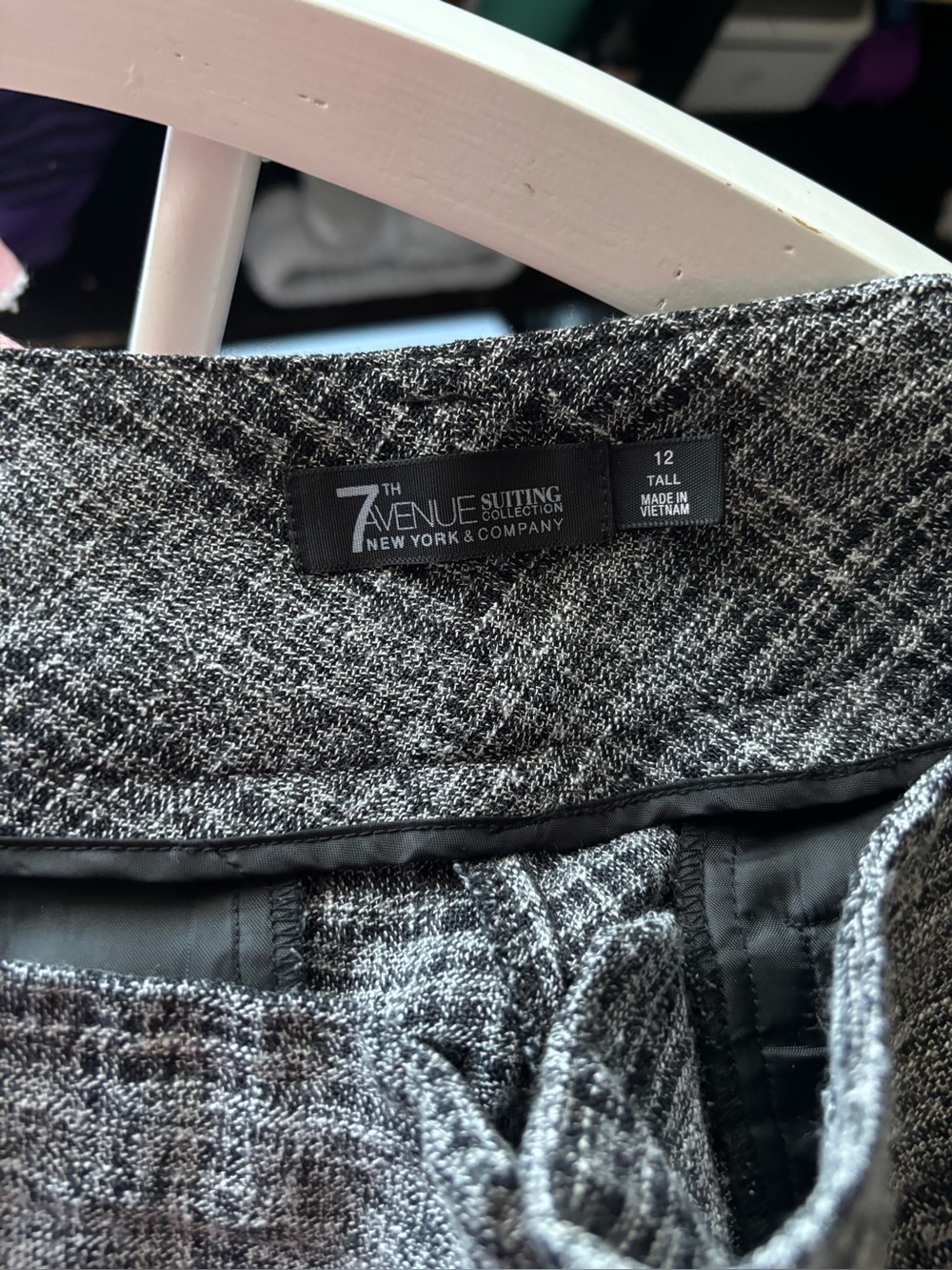 7th Avenue New York & Company Gray Tweed Suiting Pants